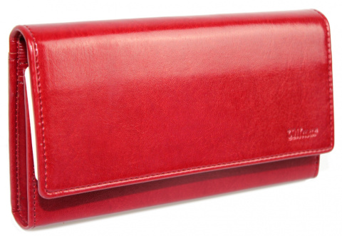 Portfel Damski WILMAR (PL) Długi Max Klamra Gładki Skóra Włoska WIL_P17K 17,5 x 10 x 3 [cm]