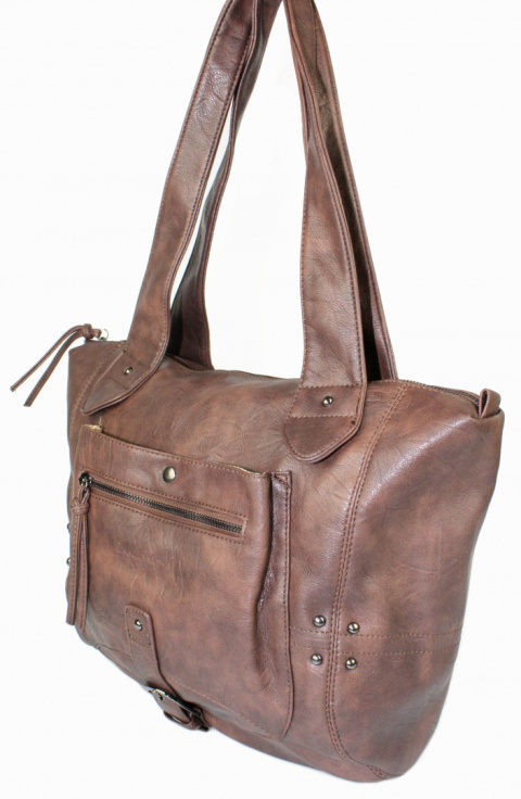 Torebka Skórzana Jennifer Jones Shopper Bag Skóra Włoska JJ3104